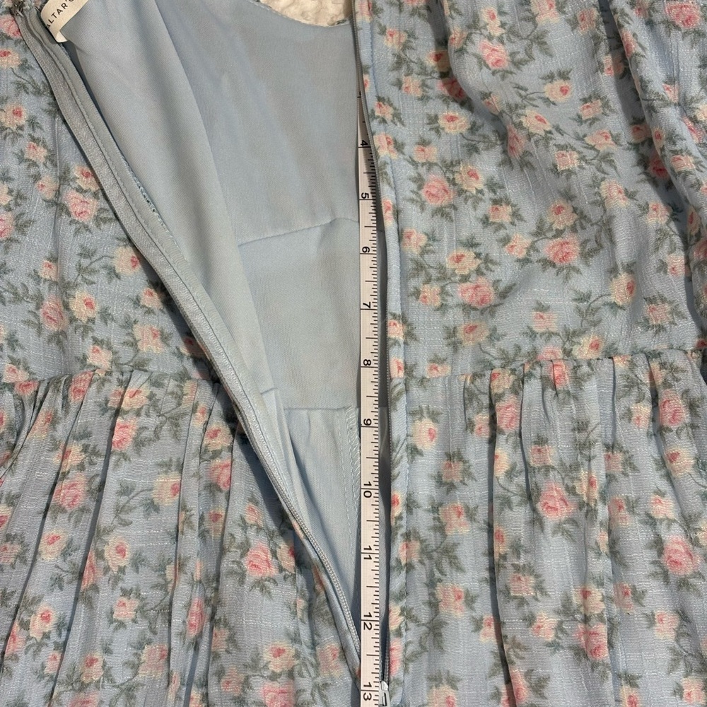 Altar'd State Light Blue Floral Romper - Picture 4 of 5